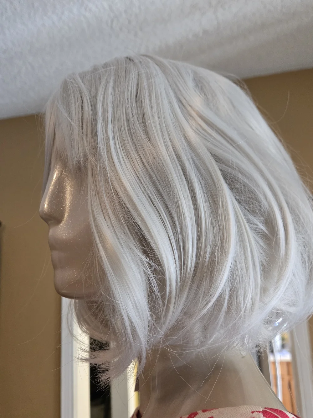 Silver Ash Blonde Bob Wig with Bangs | New with Tags